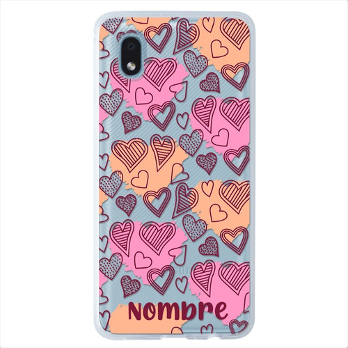 Funda Galaxy Corazones Uso Rudo Personalizada