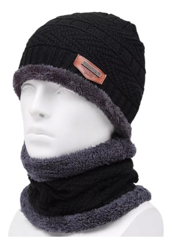 Touca Feminina Gorro Touca De Frio Masculino Cachecol Kit 2u