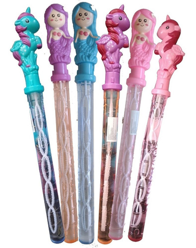 Burbujeros Burbujas Sirenas Unicornios Para Niñas X 6 Unidad