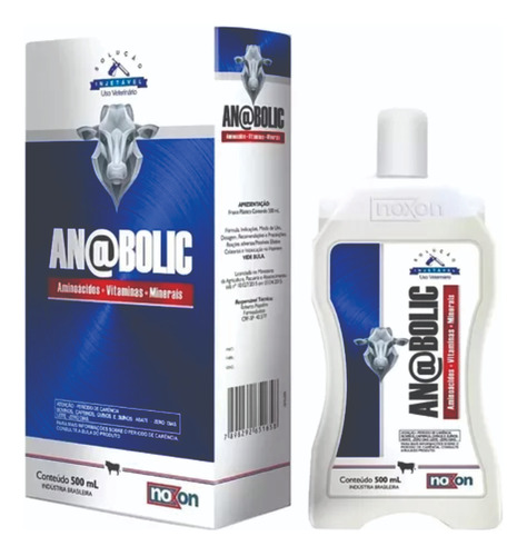 Modificador Anabolic Injetavel Aminoacidos Vitaminas 500 Ml