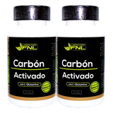 2 X Carbon Activado Natural 500mg 60 Caps Desintoxicante