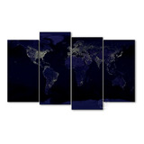 Cuadro Decorativo Moderno Mapa Mundial Jd-0717 L