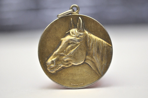 Antigua Medalla Plata Oro Constante Rossi Equitación Mikapao