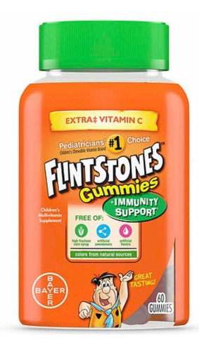 Vitaminas Niños Picapiedras Flintstones 60 Gomas Vitamina C 