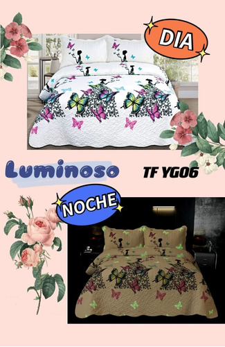 Bellos Cubrecamas Luminosos De Verano Quilt 2 Plazas