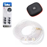 Cable Kz Pin B No Mic Plata + Estuche Kz Tela + Gomitas