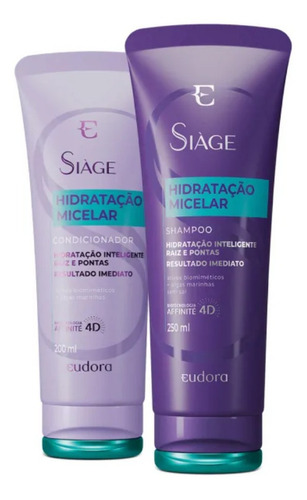  Kit Siage Hidratação Micelar Shampoo + Condicionador Eudora