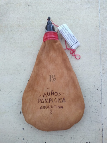 Bota De Vino 1,5 Litros Recta Muñoz Pamplona Original Cuero