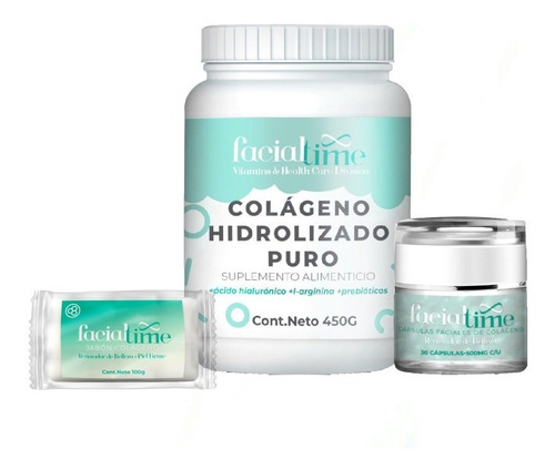 Kit Colágeno Hidrolizado Polvo + Jabón + Cápsulas Faciales