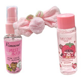 Set Regalo Vincha Plush Desmaquillante Fijador Maquillaje