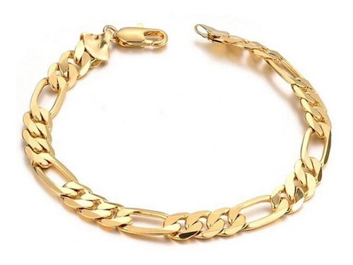 Esclava Hombre Oro Laminado 18k Pulsera Novio Regalo Papá 