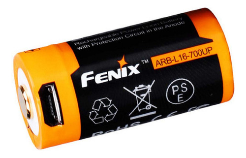 Bateria Recargable Usb Fenix Arb-l16 700mh 3.6v 16340