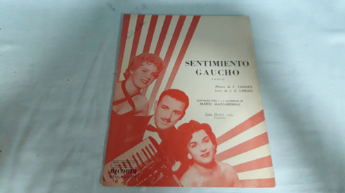Partitura Sentimiento Gaucho 1951 Acordeon - F Canaro/caruso