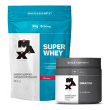 Combo Super Whey Protein 900g + Creatina 150g - Max Titanium