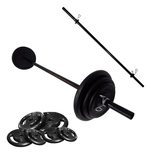 Kit Body Pump - Barra + 10 Kg De Anilhas Emborrachadas