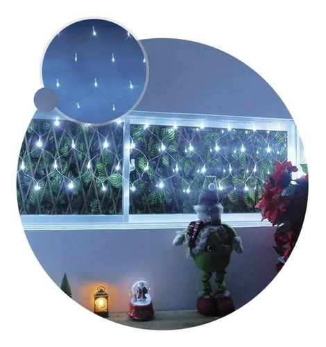 Luces Cascada Cenefa 120  Led 3.5 Mts Navidad Malla