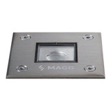 Lámpara Square Empotrable De Piso 2w 18° 27k Acero Inox Magg