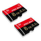 Memory Card Pro Max-2pc 8 Gb Con Adapter Red Black