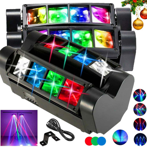 Mini Spider Rgbw Efectos Luz 8x3w Dmx512 Led Láser Luces Dj