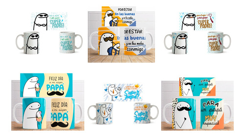 Tazón Día Del Padre Pack 6 Tazas Flork Divertidas Surtidas W