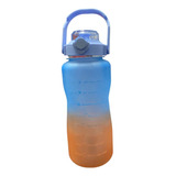 Botella De Agua Motivacional Deporte Con Sorbete Degrade 2l