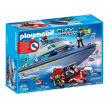 Playmobil City Action 71394 Barco Lancha Patrulla De Policia