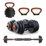 Set Mancuernas 6x1 Barra Rusa Kettlebell Ajustables 30 Kg