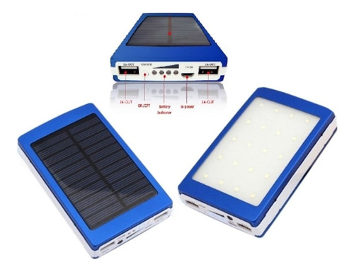 Bateria Portatil Externa 20.000 Mah 2 Usb Powerbank Solar