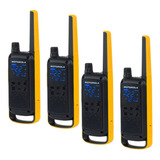 2 Pares De Rádio Comunicador T470 Ipx4 Uhf Talkabout +brinde