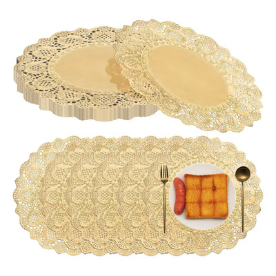 # 200 Piezas 12 Pulgadas Tapetes De Papel Dorado For Mesa +