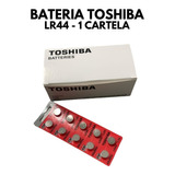 1 Cartela C/ 10 Bateria Toshiba 1.5v Lr44 Ag13 Lr1154 A76