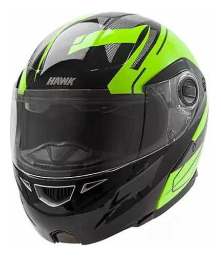 Casco De Moto Hawk Rs5 Verde Fluor