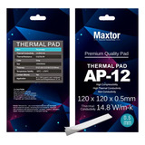 Pad Térmico Maxtor Ap-12 120x120x 0.5mm Rendimiento 14.8w/mk Color Gris