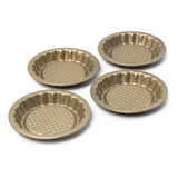 Set 4 Mini Tartaletas Non Stick Gold