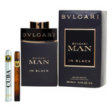 Bvlgari Man In Black Edp 100ml Caballero+perfume Cuba 35ml