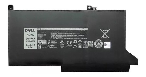 Bateria For Dell Latitude E7480 Black 3500mah 11.4v Dj1j0