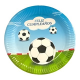 X10 Platos Cumpleaños Platos Desechable Decoracion Futbol