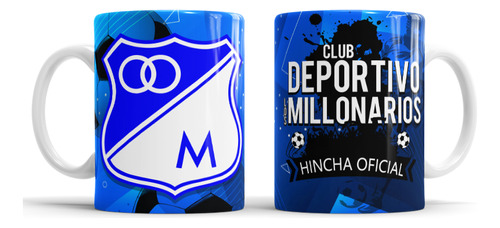 Mug Taza Pocillo Sublimado Equipo De Fútbol Millonarios 