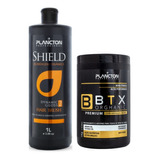 Kit Btx Plancton Orgânico 1kg + Escova Progressiva Shield 1l