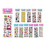 Stickers Con Relieve X 50 Planchas Chicas - Regalito Cumple