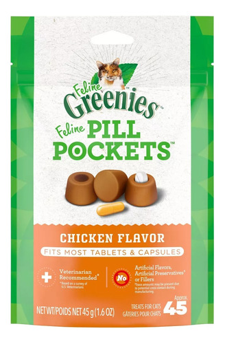 Greenies Pill Pocket Premios Para Gatos Sabor Pollo 45g