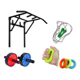 Barra Plegable + Rueda + Lazo5mt + Aro Tensor Gym Casa Promo