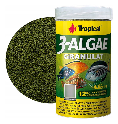Alimento Tropical 3 Algae Granulat 440g Grano Vegetal Algas