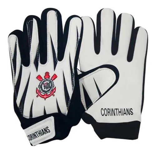 Luva De Goleiro Corinthians Treino Infantil Tam 5 - Sportcom