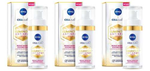 Nivea Cellular Luminous Fluido Prevent Sérum 30ml (kit C/03)