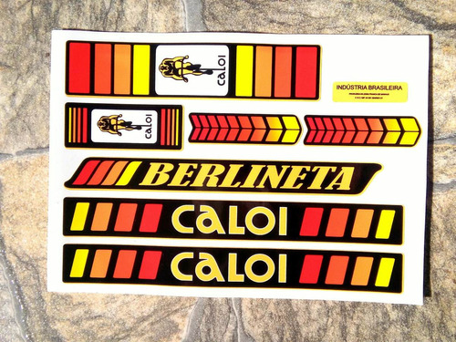 Kit De Guidão Caloi Berlineta 1978 1979 1980 Adesivos Selos