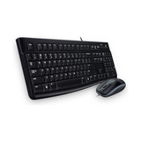 Teclado Y Mouse Logitech Mk120 Alámbrico Usb Negro