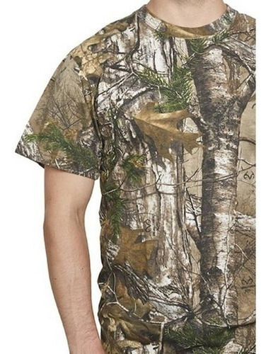  Camiseta De Caza Camuflaje  Algodón -  Pesca