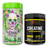 Combo Pré Treino Insane Clown 350g + Creatina Universal 200g