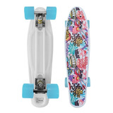 Skate Penny Board Patineta Graffiti Niños / Lhua Color De Las Ruedas Turqueza